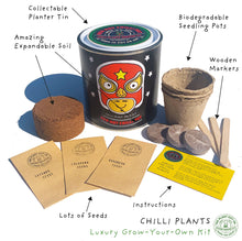 Load image into Gallery viewer, Red Hot Chilli Pot. Eco grow your own plant, gardening kit.
