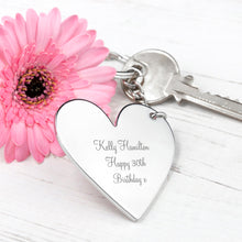 Carica l&#39;immagine nel visualizzatore di Gallery, Personalised Heart Key Ring
