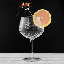 Load image into Gallery viewer, Personalised crystal gin glass
