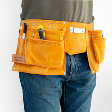 Load image into Gallery viewer, Personalised 11-pocket leather tool belt
