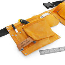 Load image into Gallery viewer, Personalised 11-pocket leather tool belt
