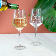 Load image into Gallery viewer, Personalised with love wine glass
