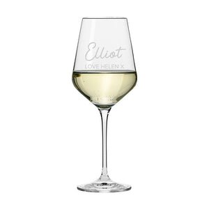 Personalised with love wine glass