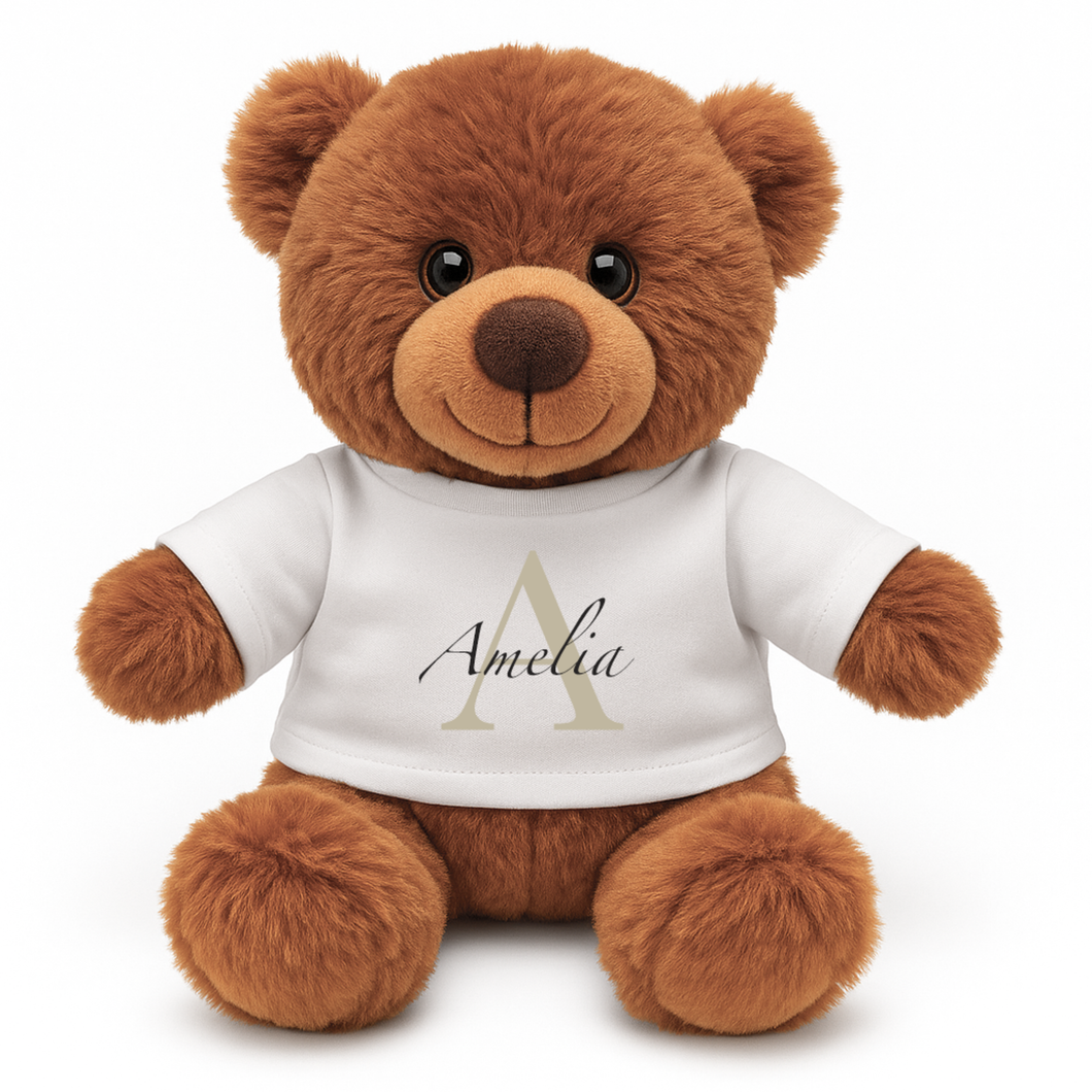Monogrammed childs teddy bear