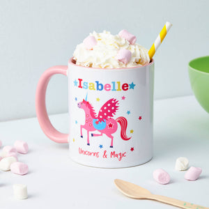 Personalised unicorn mug