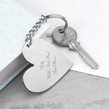 Carica l&#39;immagine nel visualizzatore di Gallery, Personalised Heart Key Ring
