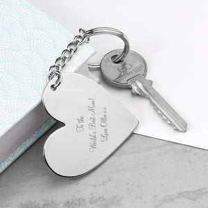 Personalised Heart Key Ring