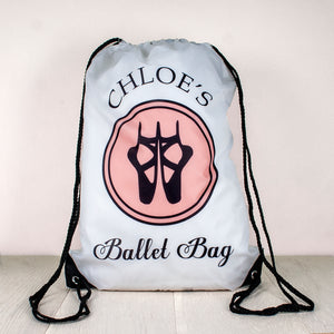 Personalised kids Sports drawstring bag in a choice of activity