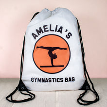 Load image into Gallery viewer, Personalised kids Sports drawstring bag in a choice of activity
