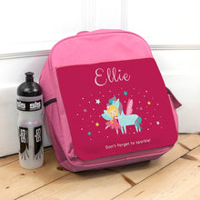 Load image into Gallery viewer, Personalised kids pink backpack
