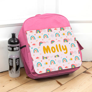 Personalised kids pink backpack