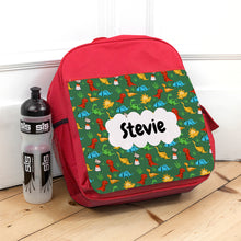 Load image into Gallery viewer, Personalised kids red backpack
