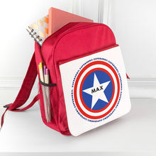 Afbeelding in Gallery-weergave laden, Personalised kids superhero mini rucksack
