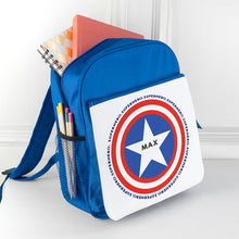 Afbeelding in Gallery-weergave laden, Personalised kids superhero mini rucksack
