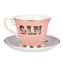 Load image into Gallery viewer, Yvonne Ellen fine china &quot;GIN&quot; tea cup &amp; saucer
