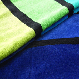Velour & terry rainbow beach towels