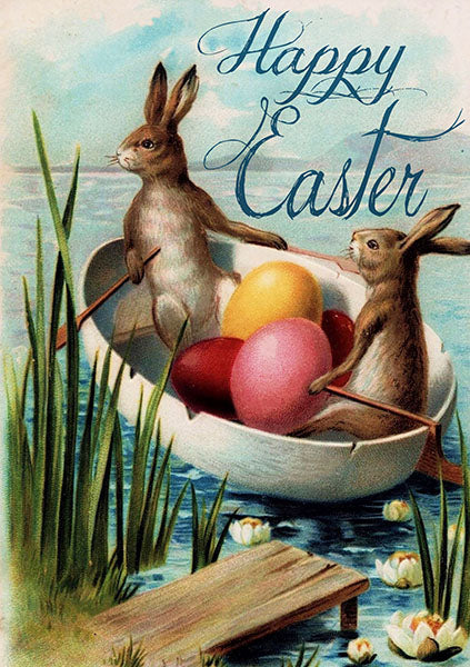 Easter on the river - Easter card