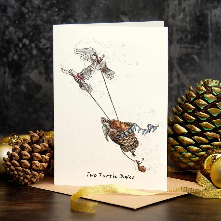 Two turtle doves - Christmas card