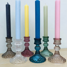 Load image into Gallery viewer, Coloured glass candlesticks
