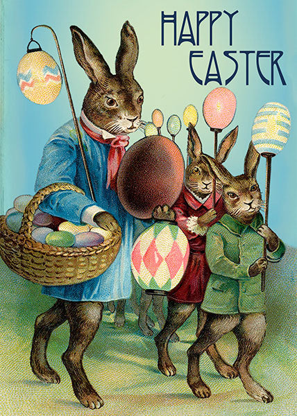 The Easter parade - Easter card