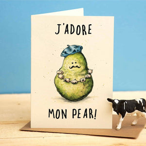 J'adore mon pear, Greeting card