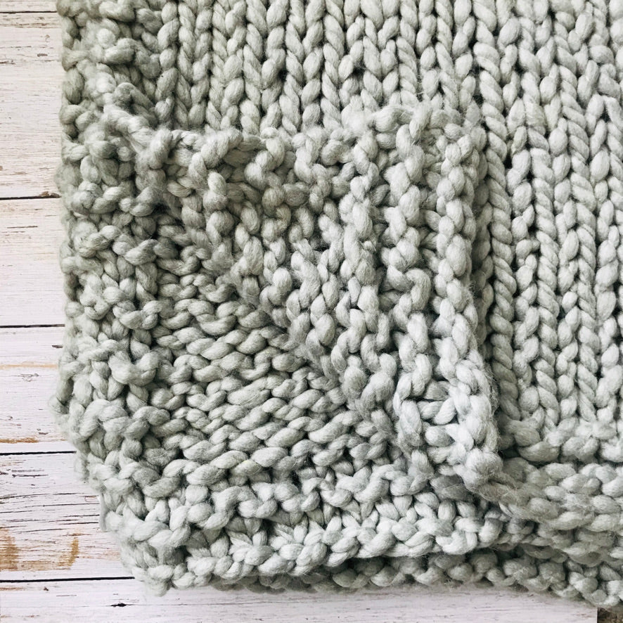 Luxe chunky knit throw
