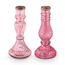 Carica l&#39;immagine nel visualizzatore di Gallery, Glass candle holder sets of two
