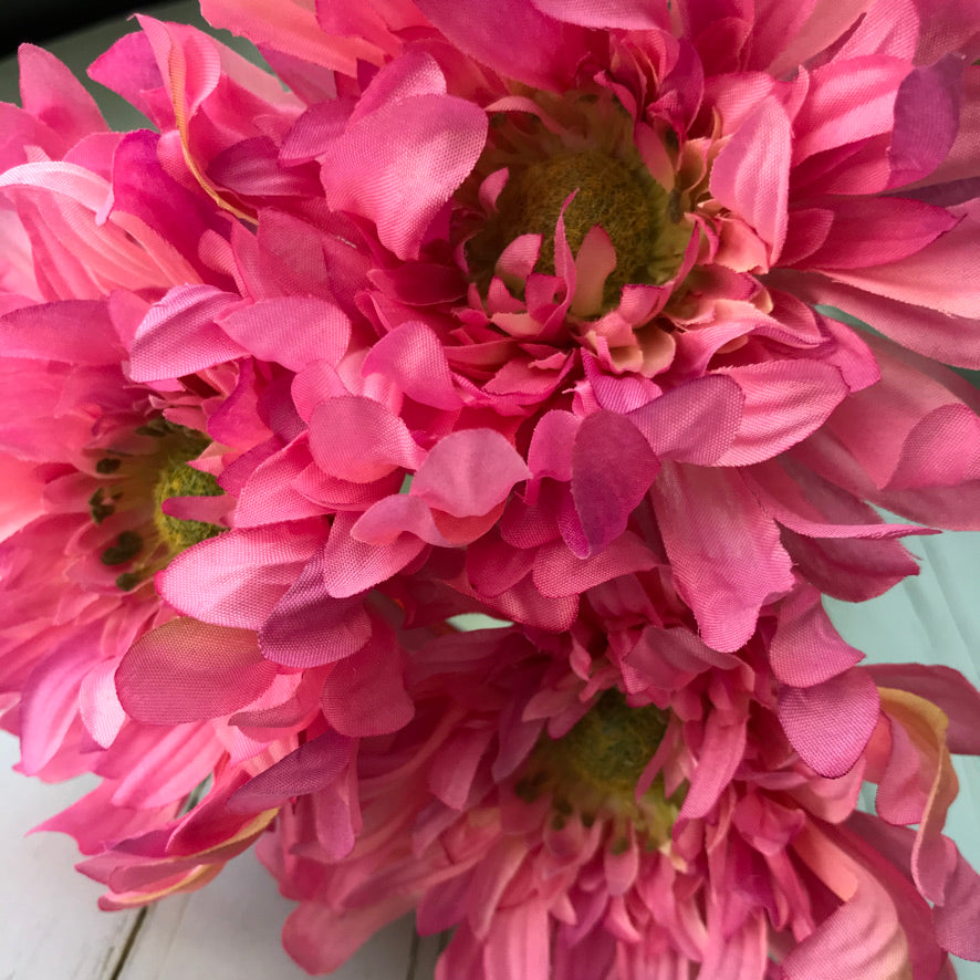Pink faux Chrysanthemum stem