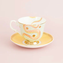 Load image into Gallery viewer, Yvonne Ellen fine china &quot;SNAKEY&quot; tea cup &amp; saucer
