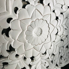 Load image into Gallery viewer, Hand carved ornate white wall panel

