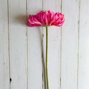 Pink faux Chrysanthemum stem