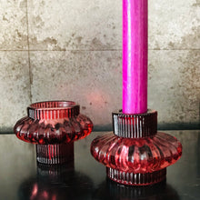 Lade das Bild in den Galerie-Viewer, Glass duo candleholder in four colours
