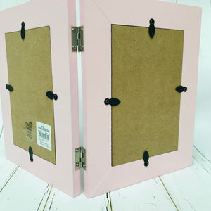 Double photo frame in pink