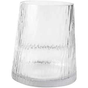 Rippled glass vase
