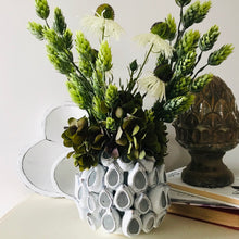Load image into Gallery viewer, Textured white ceramic vase
