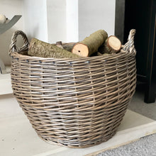 Load image into Gallery viewer, Round log storage basket
