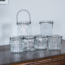 Load image into Gallery viewer, Tealight glass lanterns set of six
