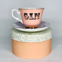 Carica l&#39;immagine nel visualizzatore di Gallery, Yvonne Ellen fine china &quot;GIN&quot; tea cup &amp; saucer
