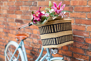Hand woven bicycle basket - Fante