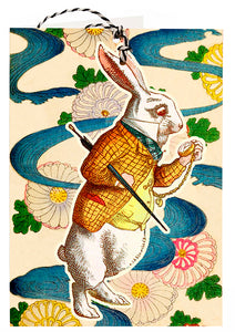 The white rabbit - fandangle greeting card