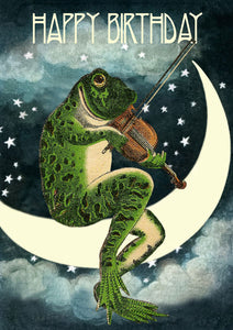 The frog on the moon - Birthday card