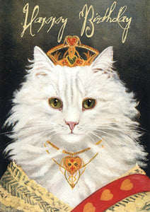 Queen Puss - Birthday card
