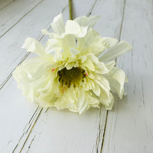 Load image into Gallery viewer, White faux chrysanthemum stem
