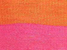Load image into Gallery viewer, Orange &amp; pink shoppers basket hand woven from Sisal in Kenya
