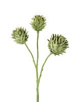 Load image into Gallery viewer, Large dusky green faux thistle spray
