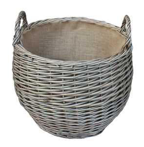 Round log storage basket