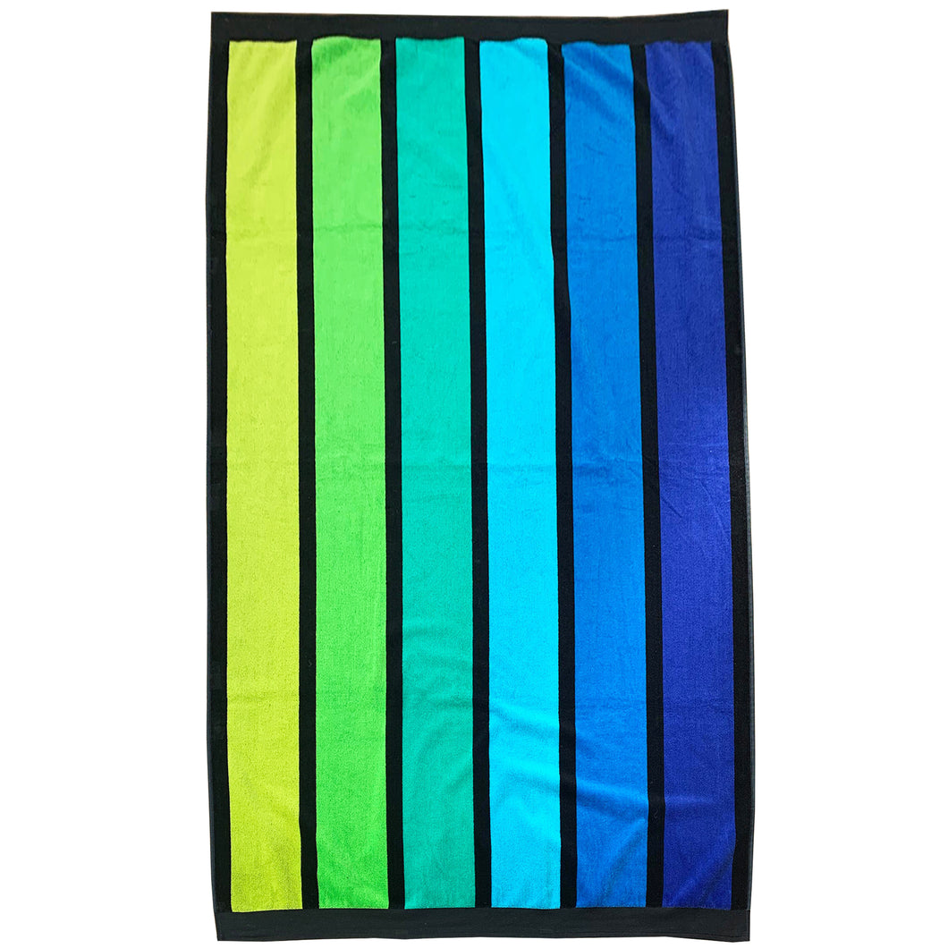 Velour & terry rainbow beach towels